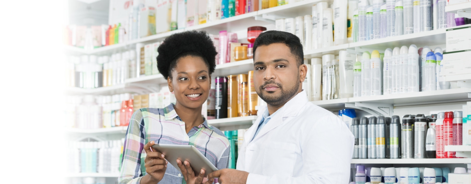 pharmacist with his customer